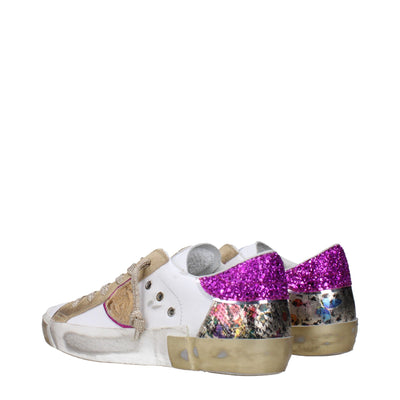 Philippe Model Weiße Leder-Low Tops