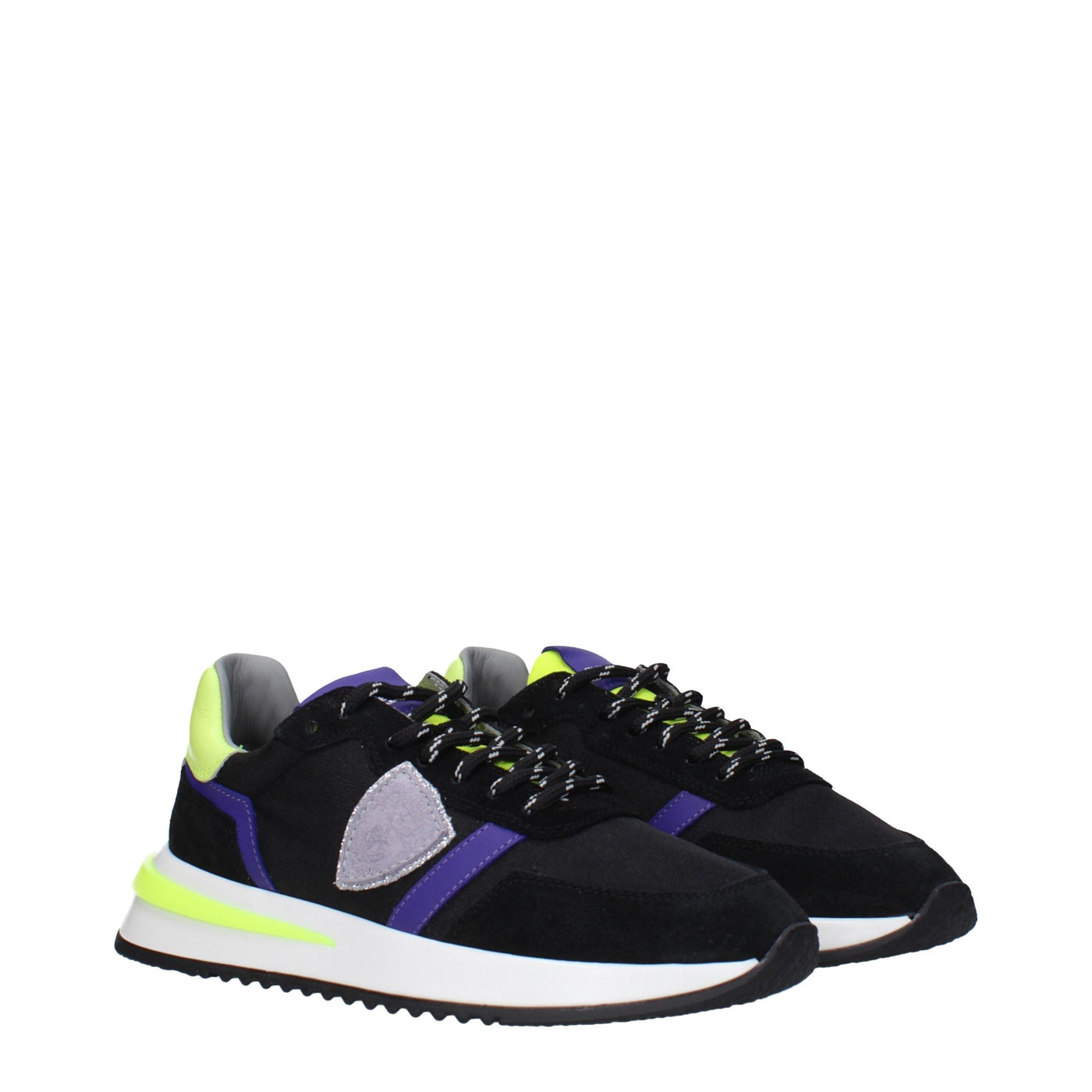 Philippe Model Schwarzer Stoff Sportliche Turnschuhe