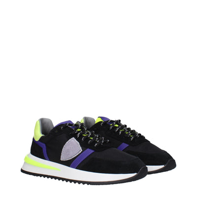 Philippe Model Schwarzer Stoff Sportliche Turnschuhe