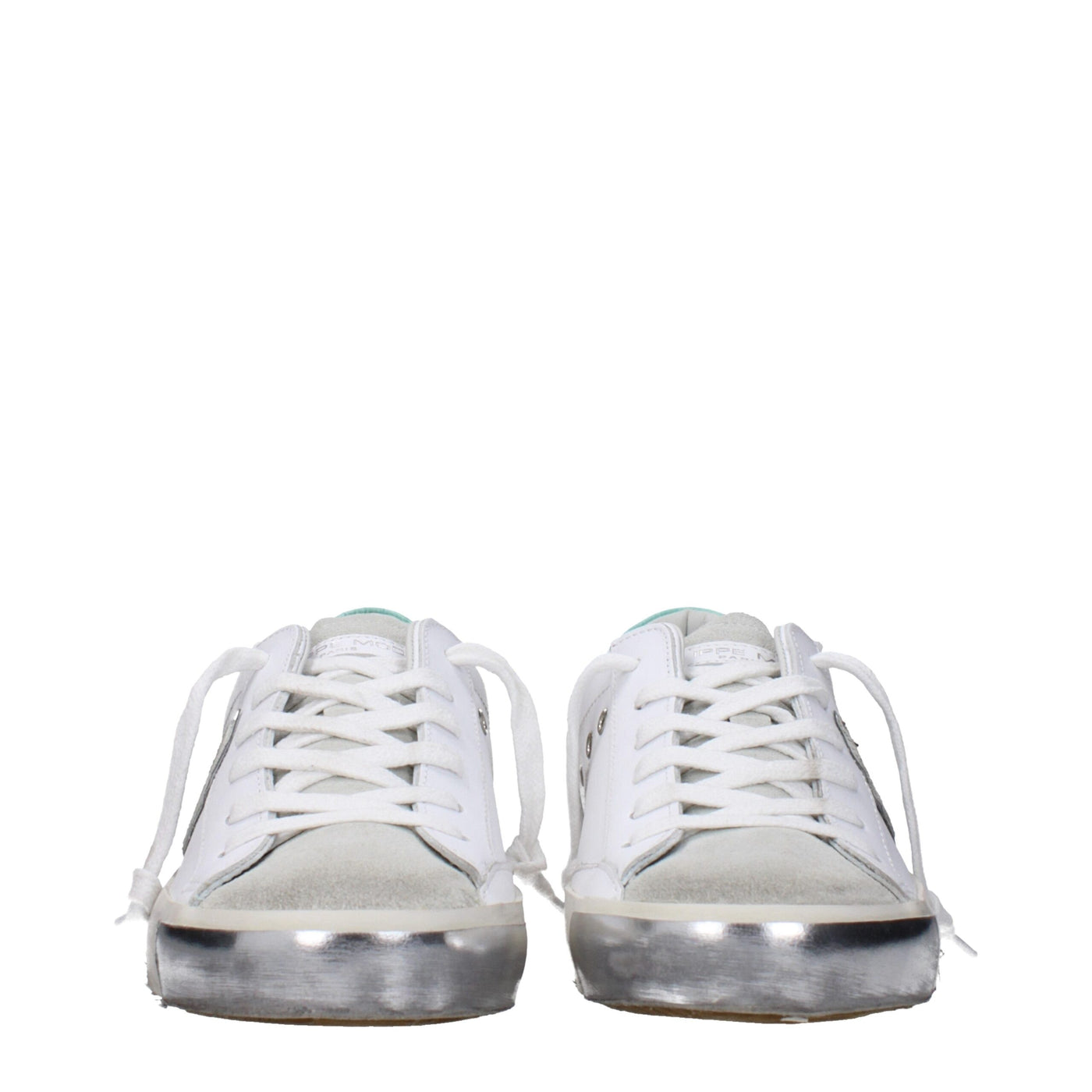 Philippe Model Weiße Leder-Low Tops