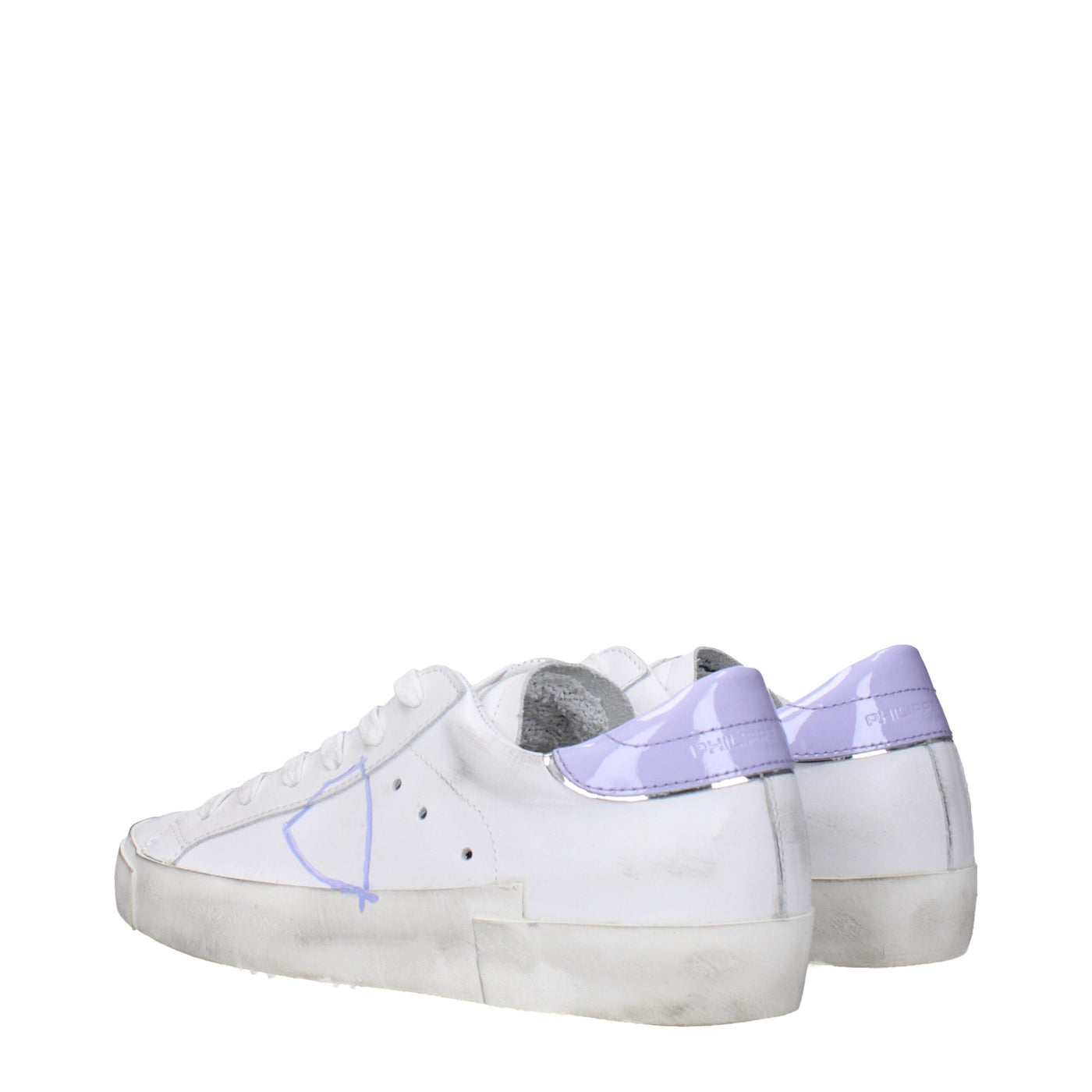 Philippe Model Weiße Leder-Low Tops