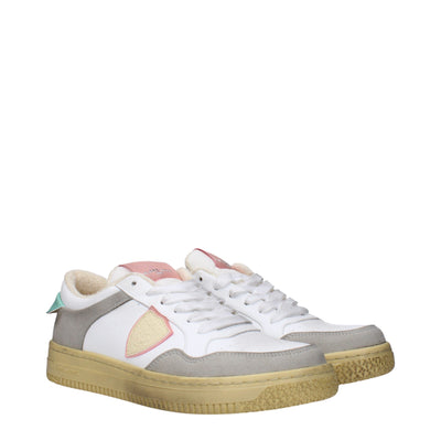 Philippe Model Weiße Leder-Low Tops