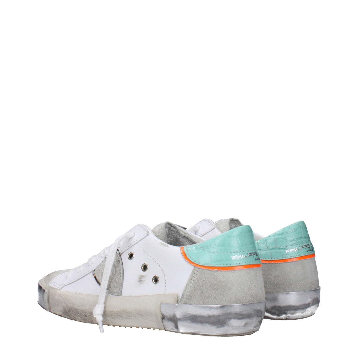 Philippe Model Weiße Leder-Low Tops