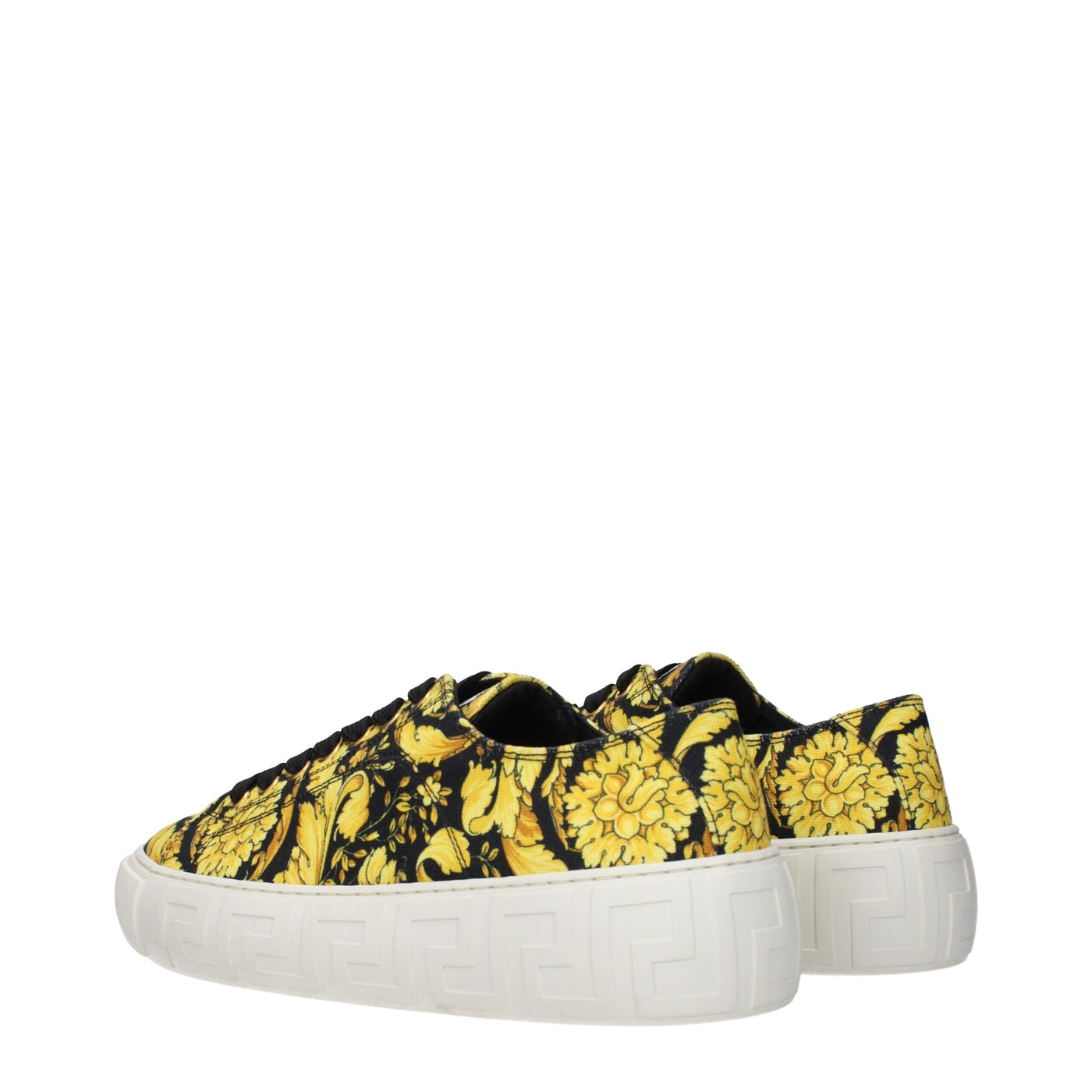 Versace Goldfarbene Stoff-Sneakers