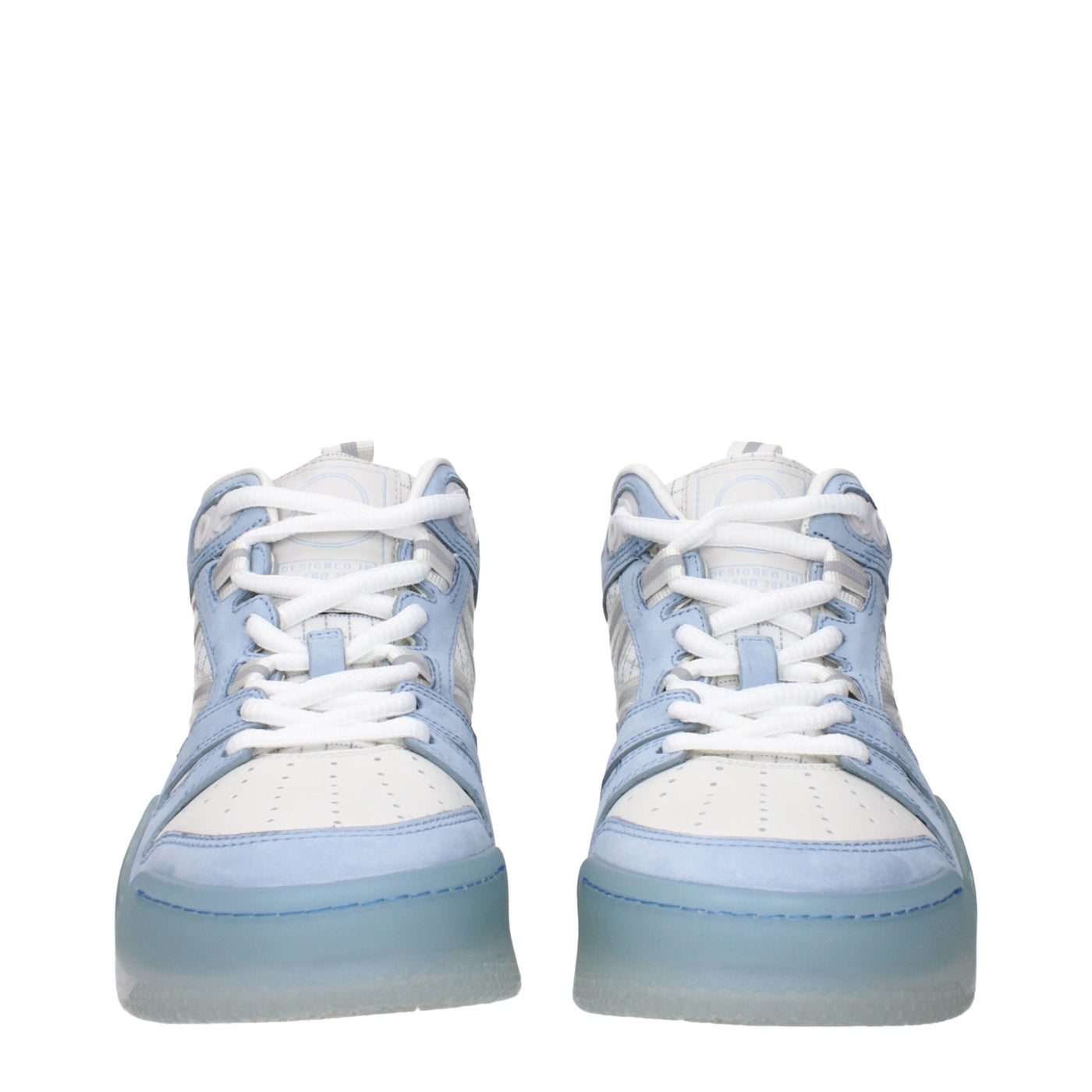 Moncler Weiße Leder-High-Tops