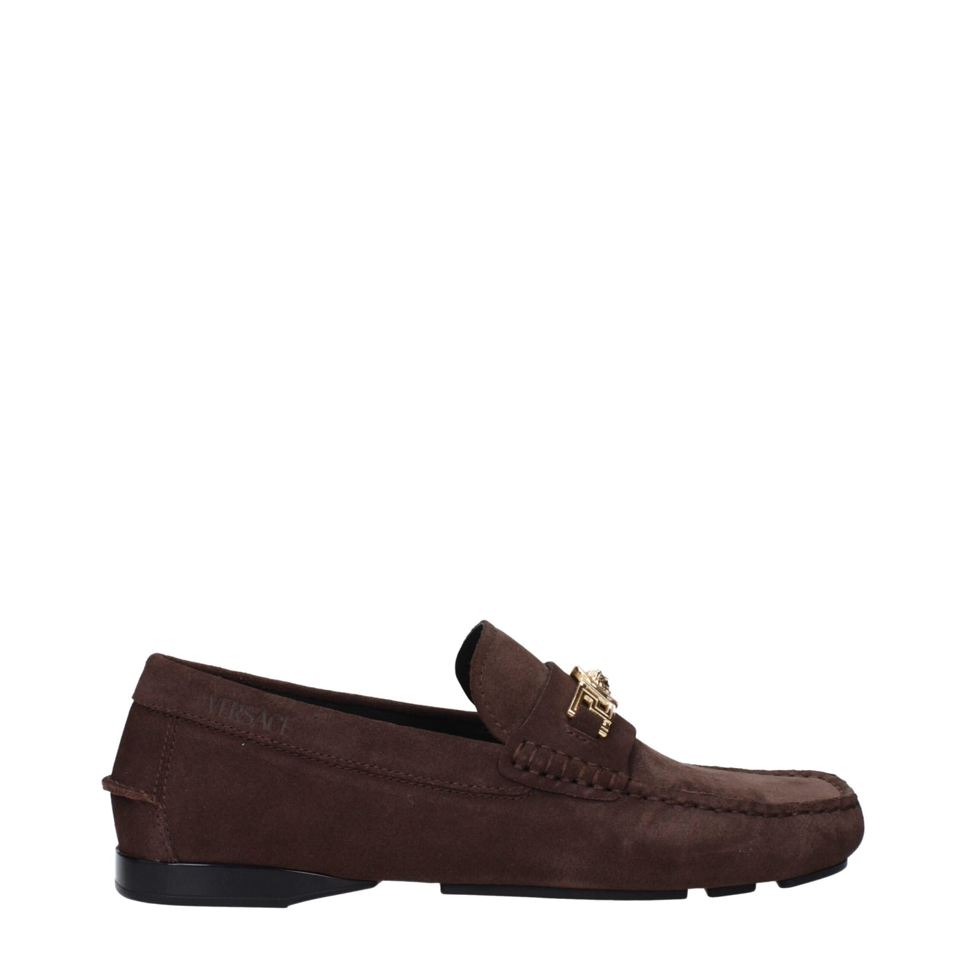 Versace Braune Leder Slipper