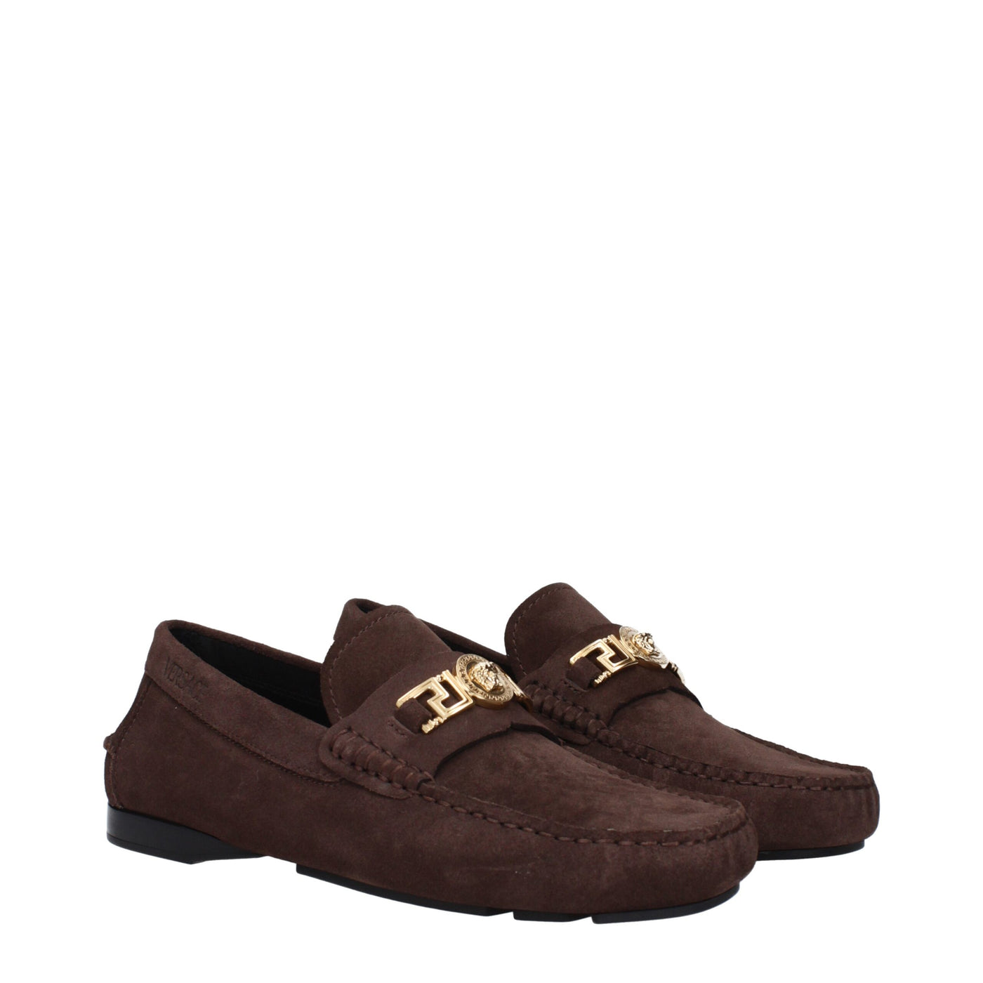 Versace Braune Leder Slipper