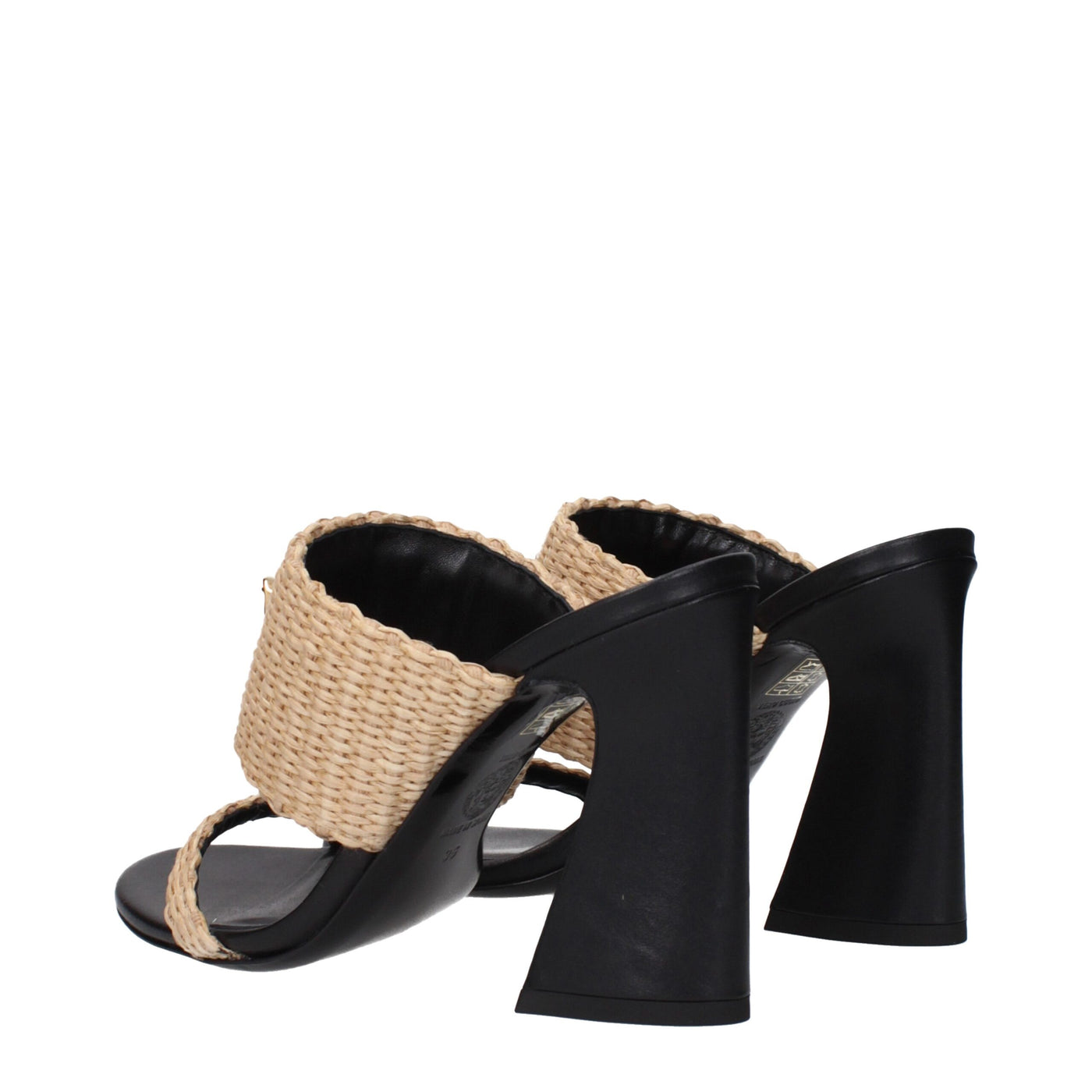 Versace Beige Raffia-Plateaus