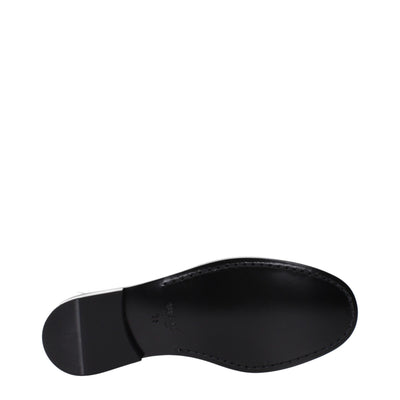 Versace Graue Leder Slipper
