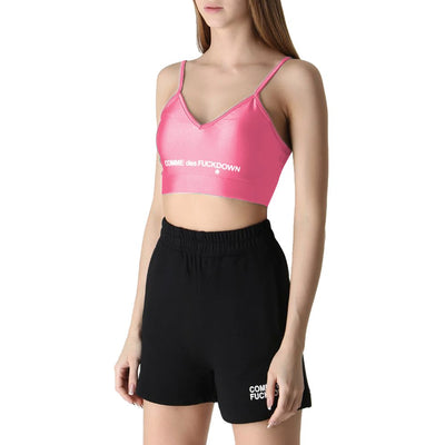 Comme Des Fuckdown Rosa Polyester-Oberteile &amp