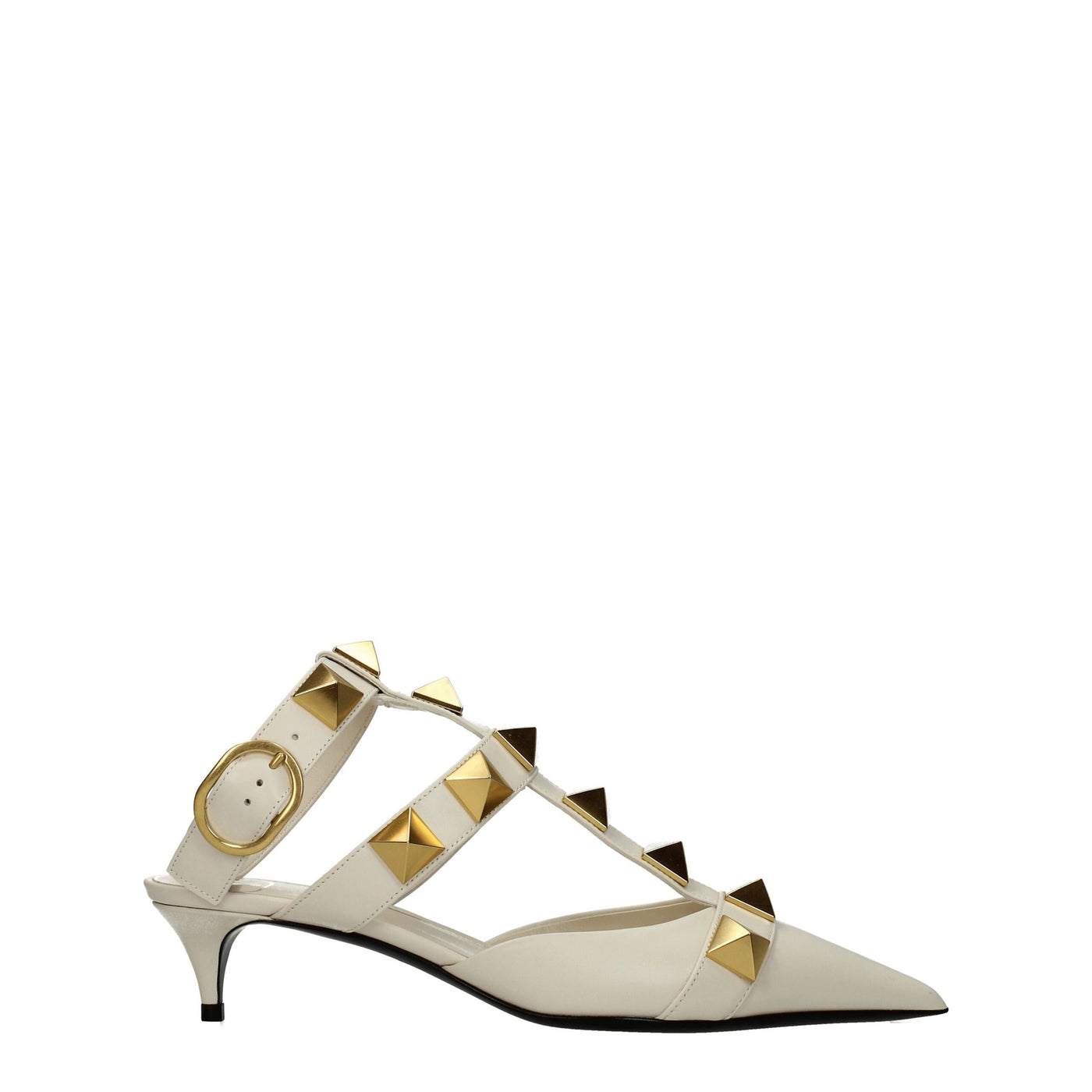Valentino Garavani Beige Leder Stiletto Heels Sandalen