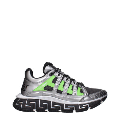 Versace Graue Sportliche Turnschuhe aus Stoff