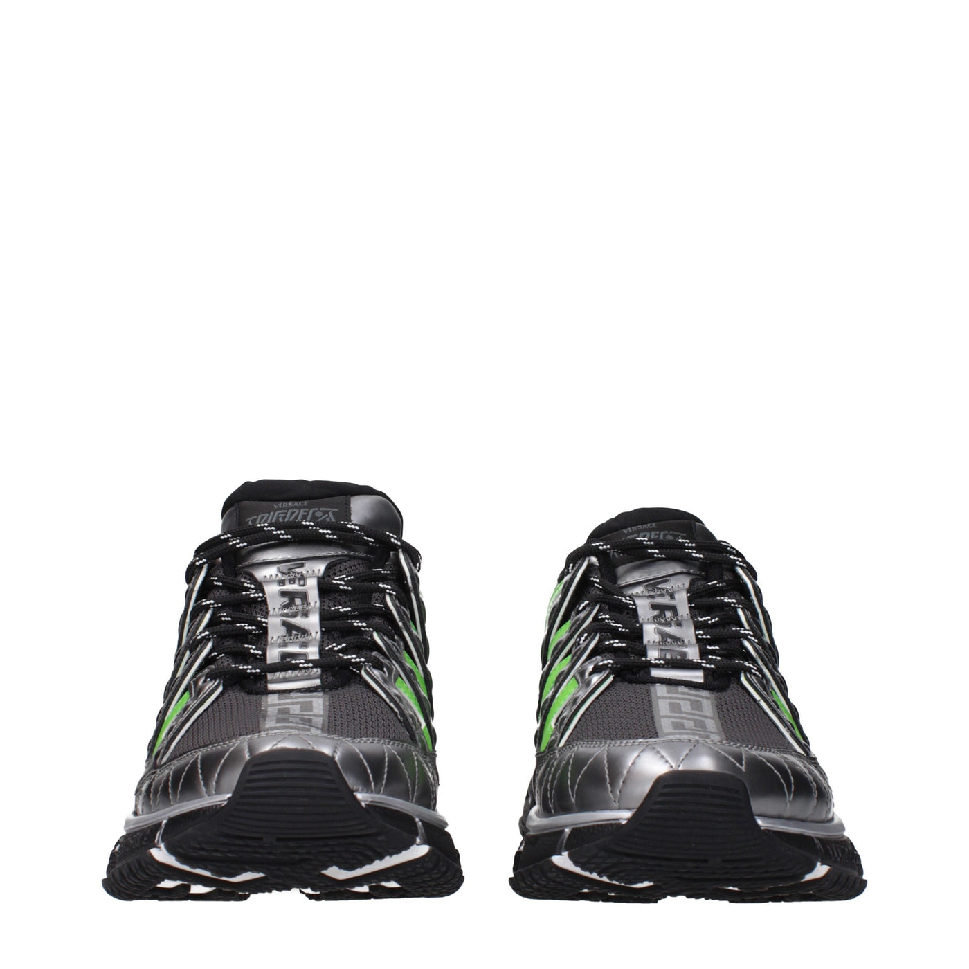Versace Graue Sportliche Turnschuhe aus Stoff
