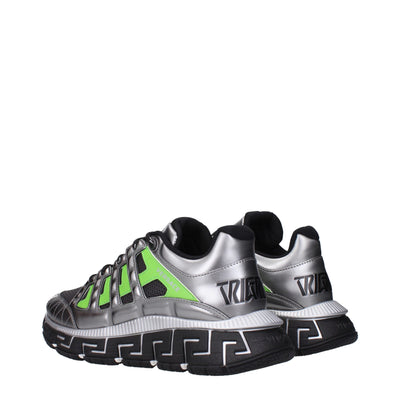 Versace Graue Sportliche Turnschuhe aus Stoff