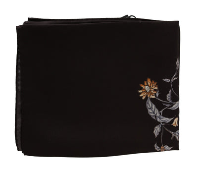 Dolce & Gabbana Braun 100% Seide Vogel Druck Wrap 80cm X 95cm RRP Schal