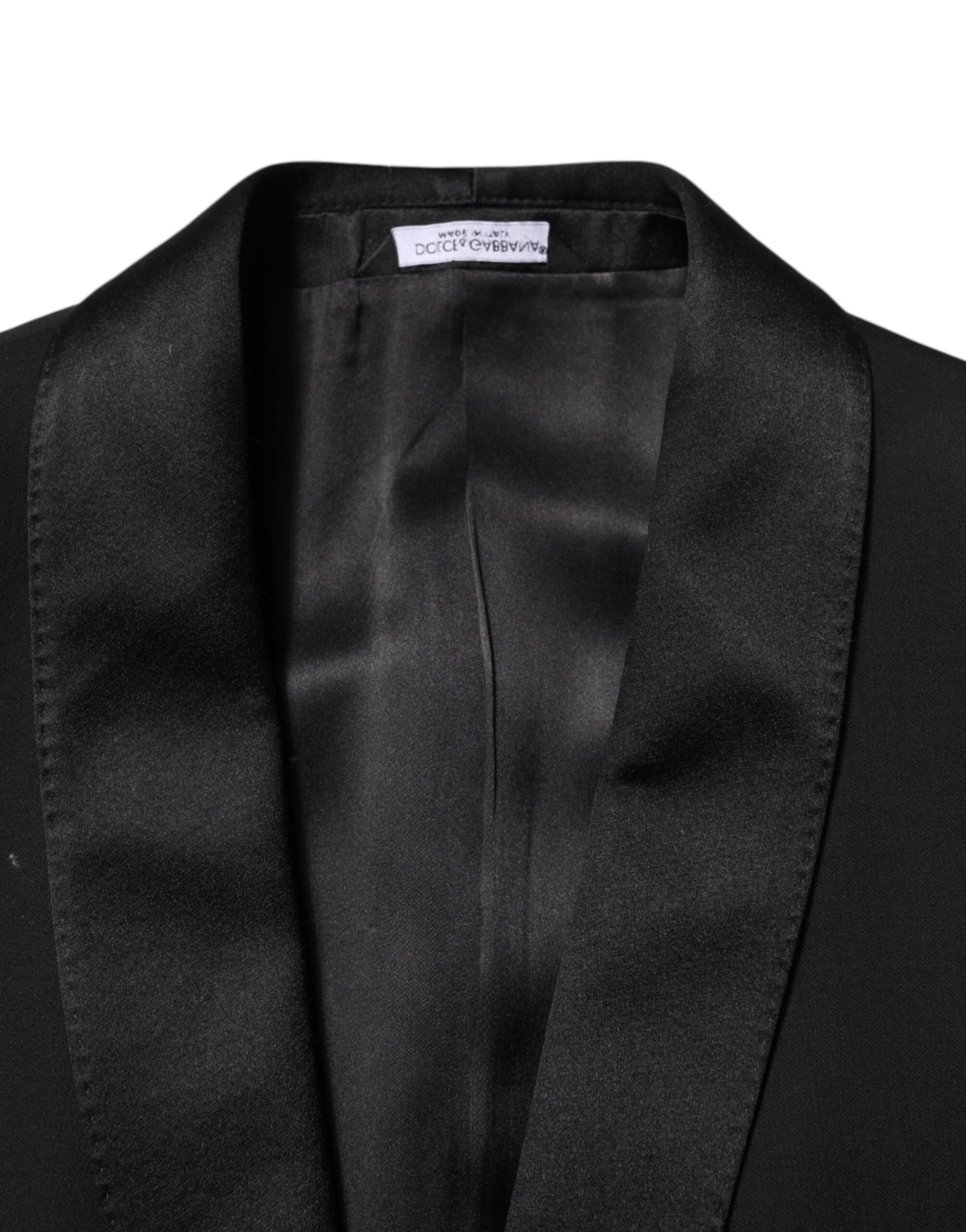 Dolce & Gabbana Schwarzer einreihiger Anzug aus Wolle (3 Teile)