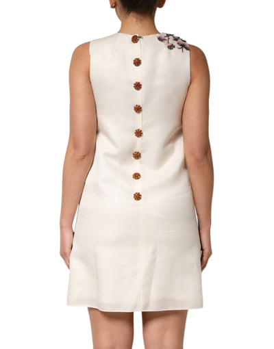 Dolce & Gabbana Multicolor Kristallverziertes A-Linien-Minikleid