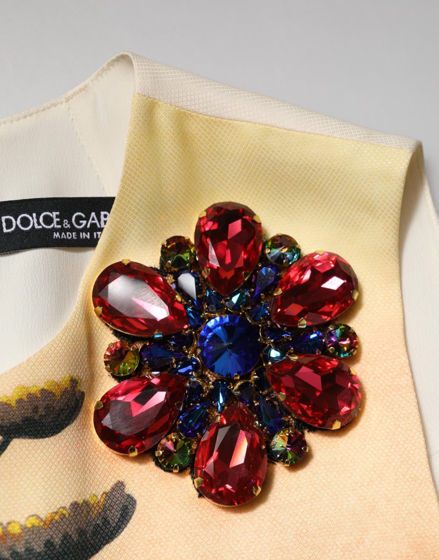 Dolce & Gabbana Multicolor Kristallverziertes A-Linien-Minikleid