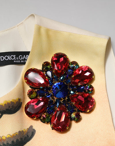 Dolce & Gabbana Multicolor Kristallverziertes A-Linien-Minikleid