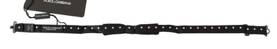 Dolce & Gabbana Schwarze 100% Seide Polka Dot Verstellbare Halsschleife