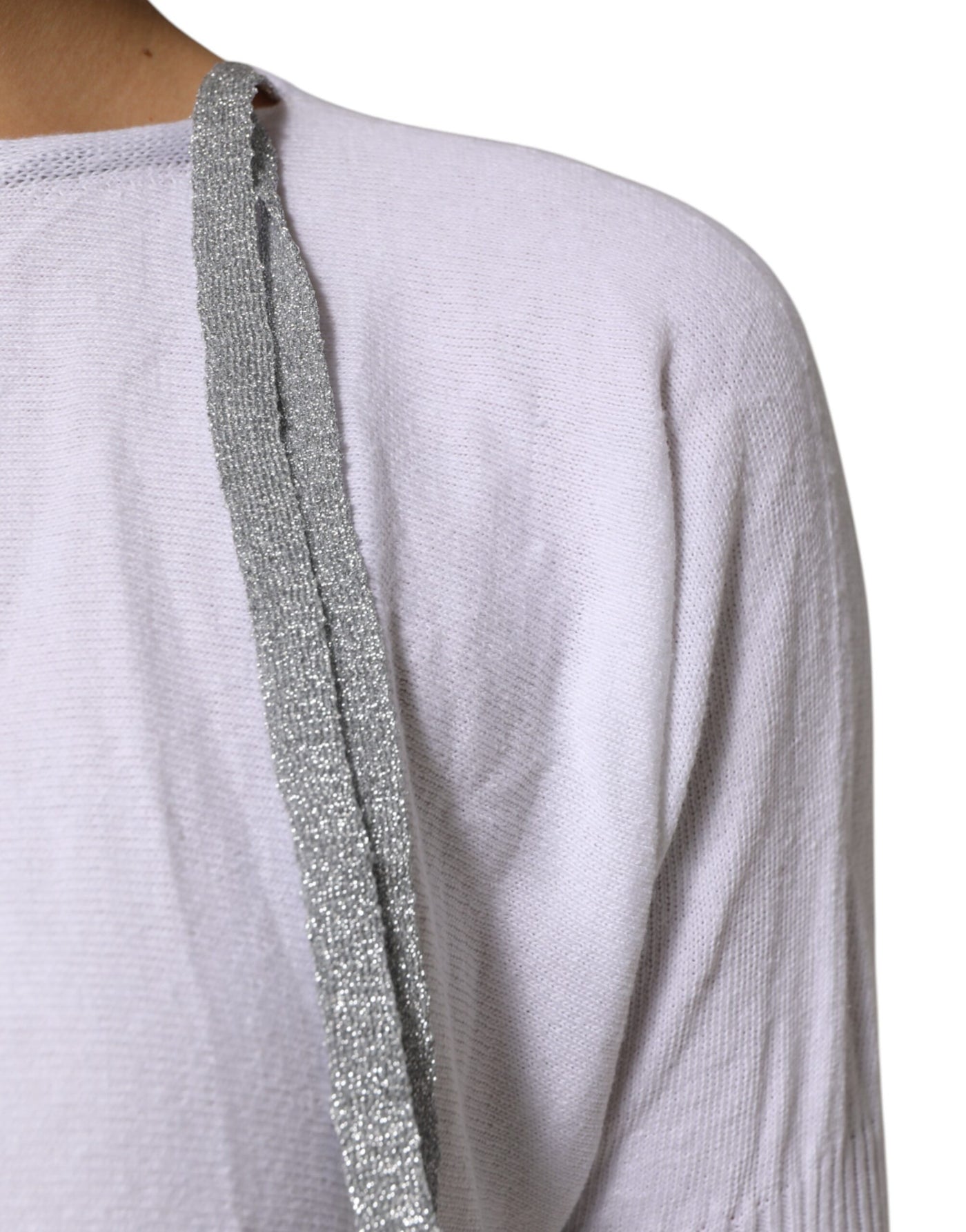PINK MEMORIES Weiß Baumwolle Kurze Ärmel Rundhalsausschnitt Bluse Top
