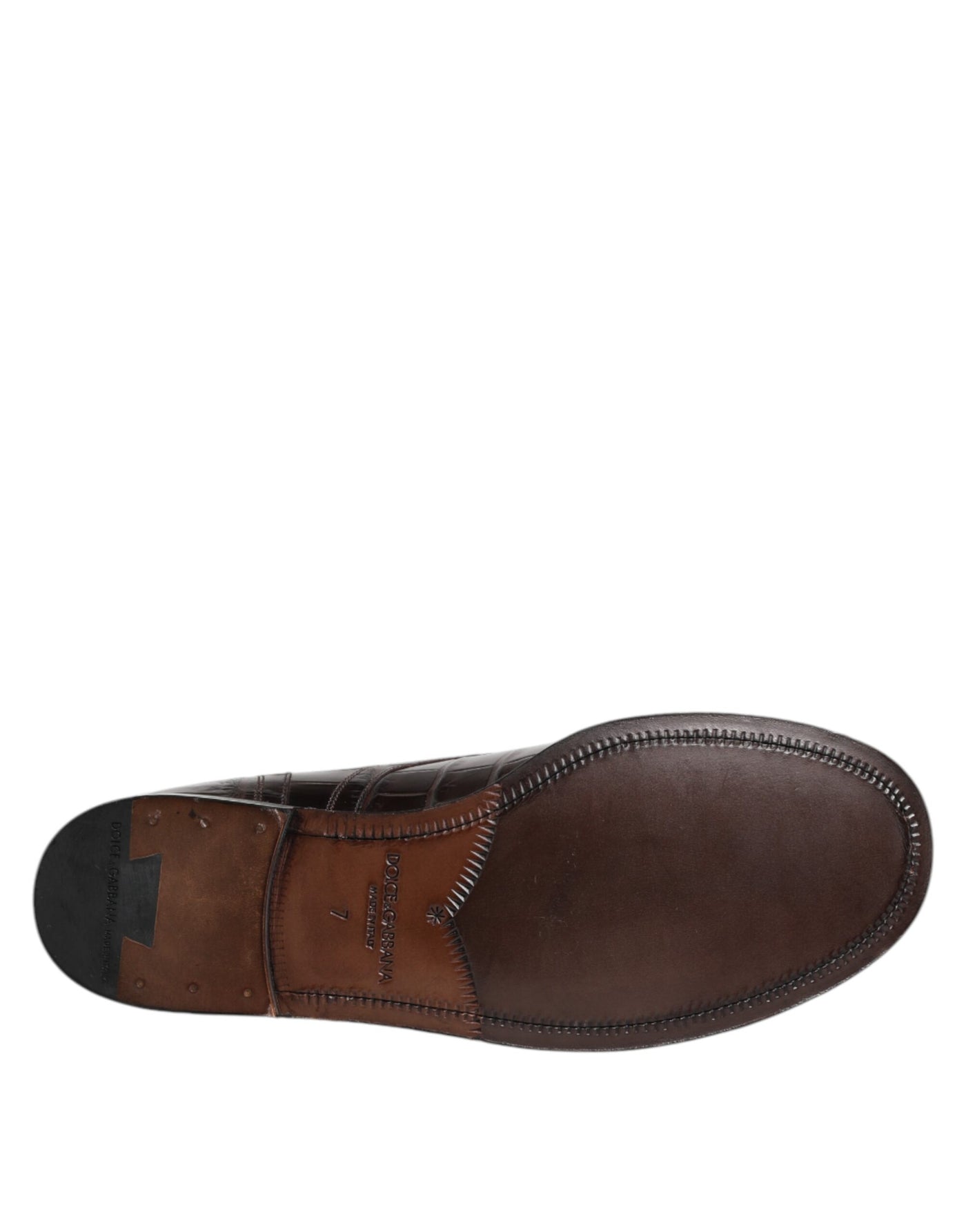 Dolce & Gabbana Dunkelbraune Leder Schnürstiefel Schuhe