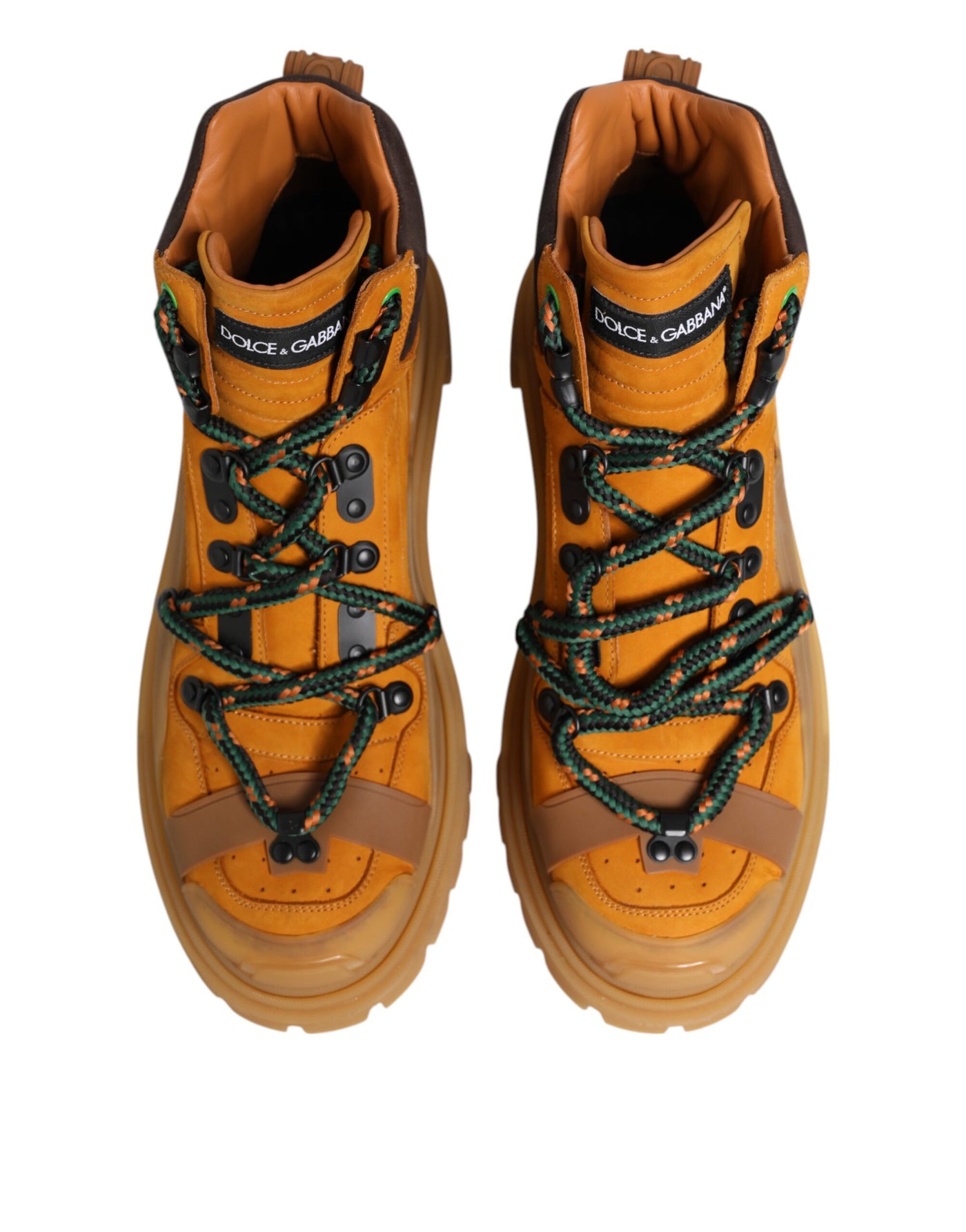 Dolce & Gabbana Orange Schnürstiefel Trekking-Stiefel Schuhe