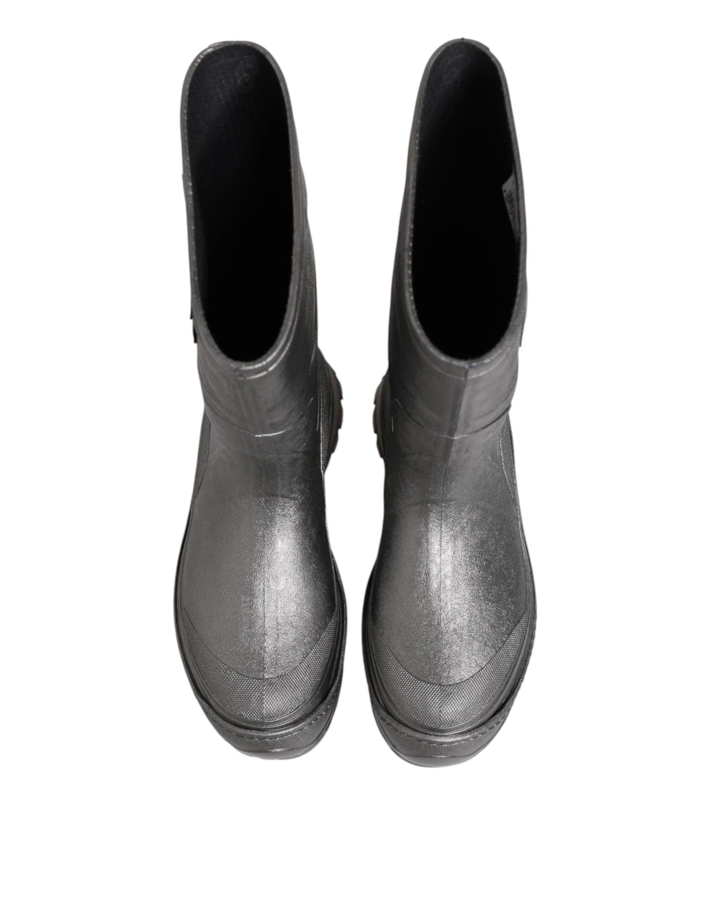 Dolce & Gabbana Metallic Silber Pull On Regen Stiefel Schuhe