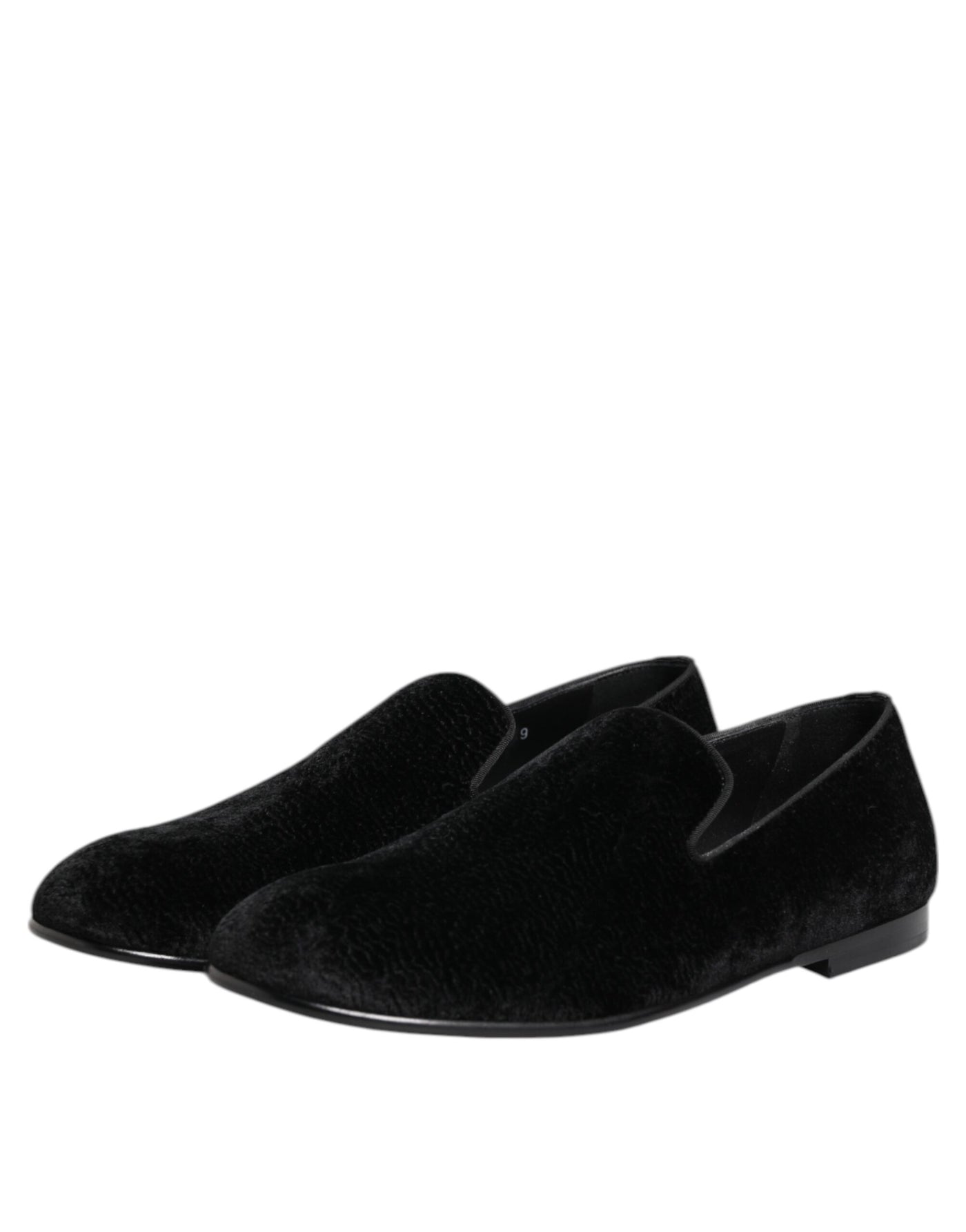Dolce & Gabbana Schwarz Jacquard Loafers Formal Männer Kleid Schuhe