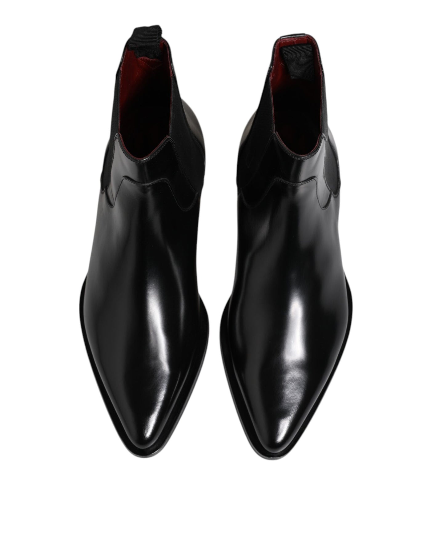 Dolce & Gabbana Schwarzes Leder MILLENIALS Mid Calf Stiefel Schuhe