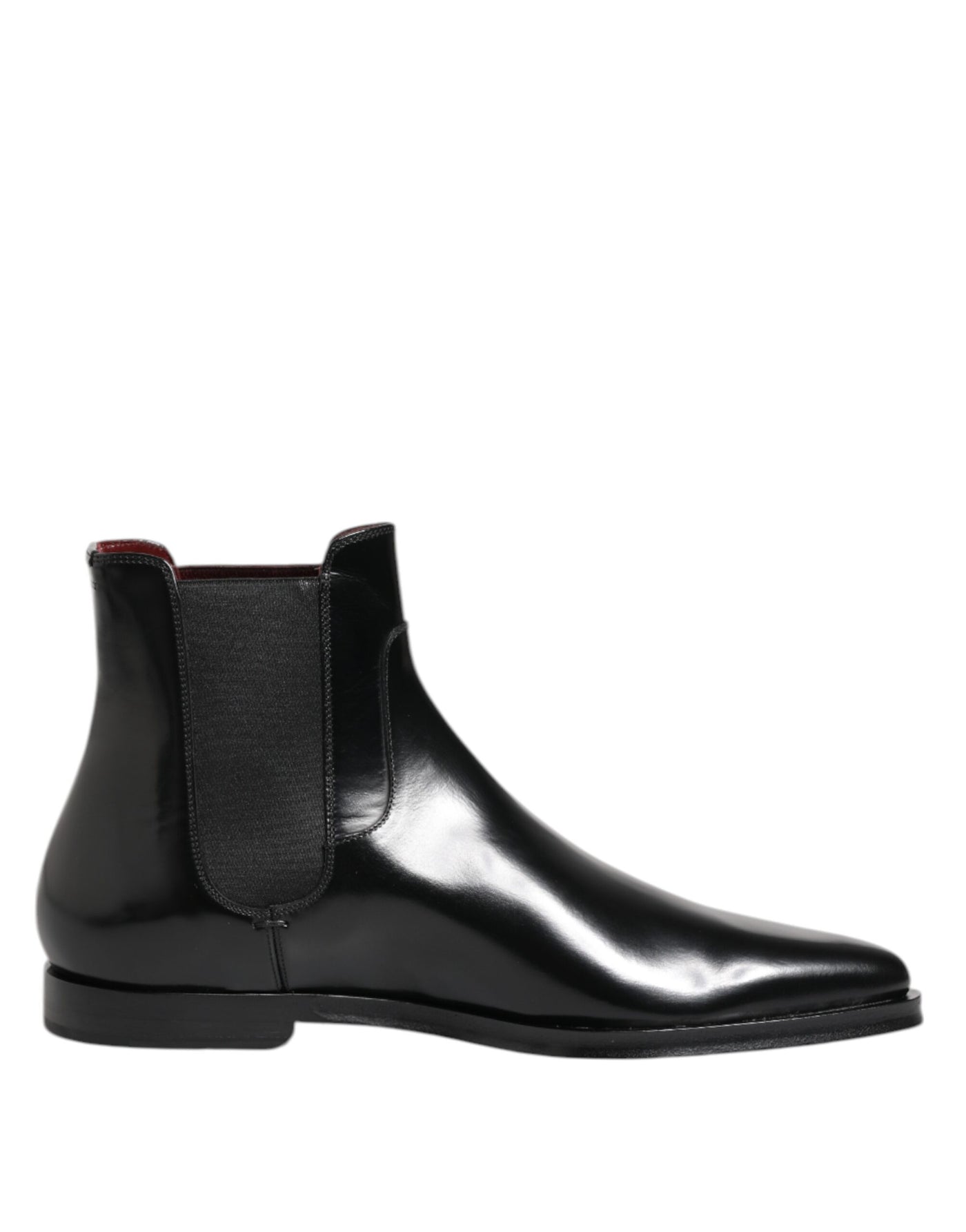 Dolce & Gabbana Schwarzes Leder MILLENIALS Mid Calf Stiefel Schuhe