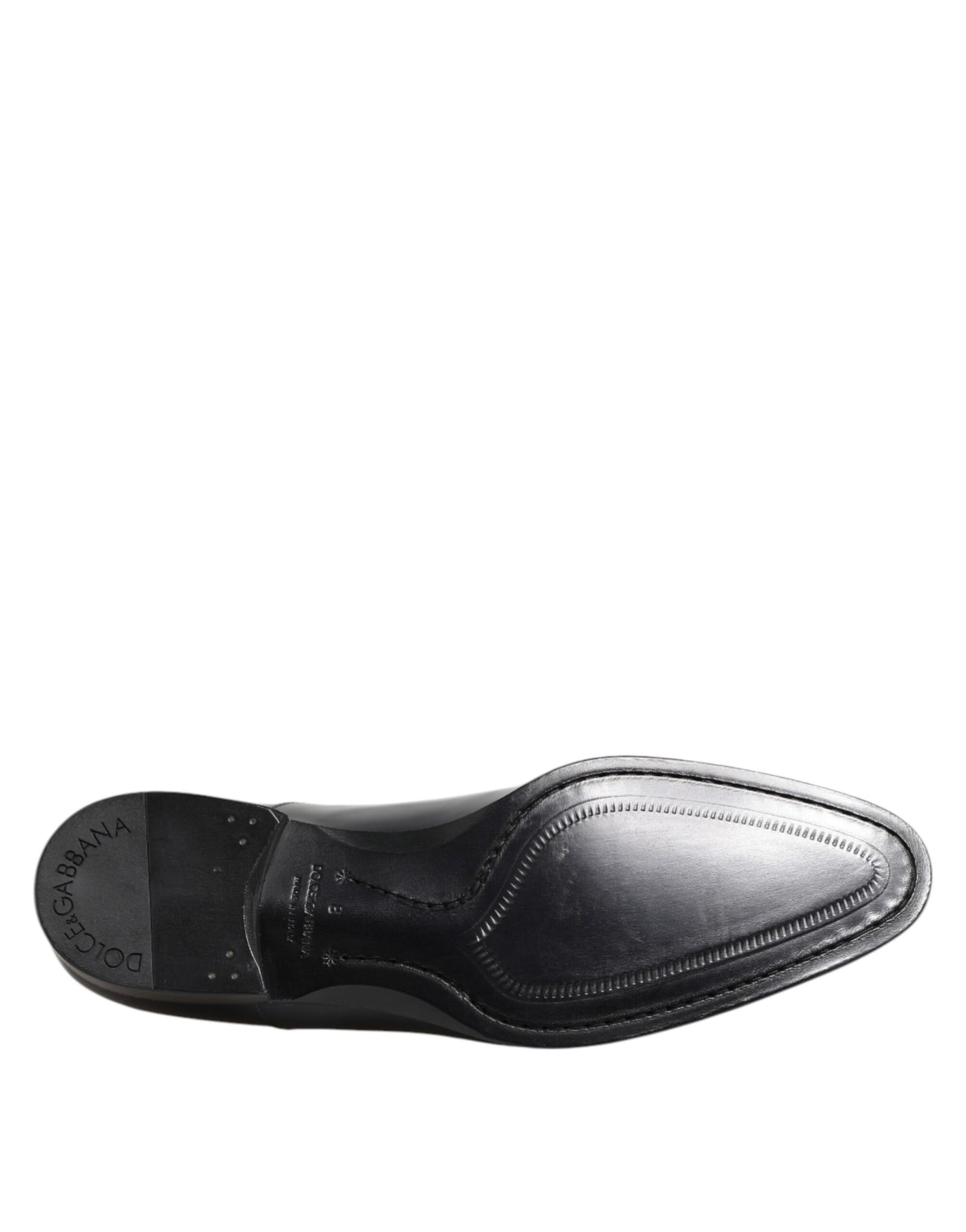 Dolce & Gabbana Marineblaue Leder Schnürschuhe Derby Formale Schuhe