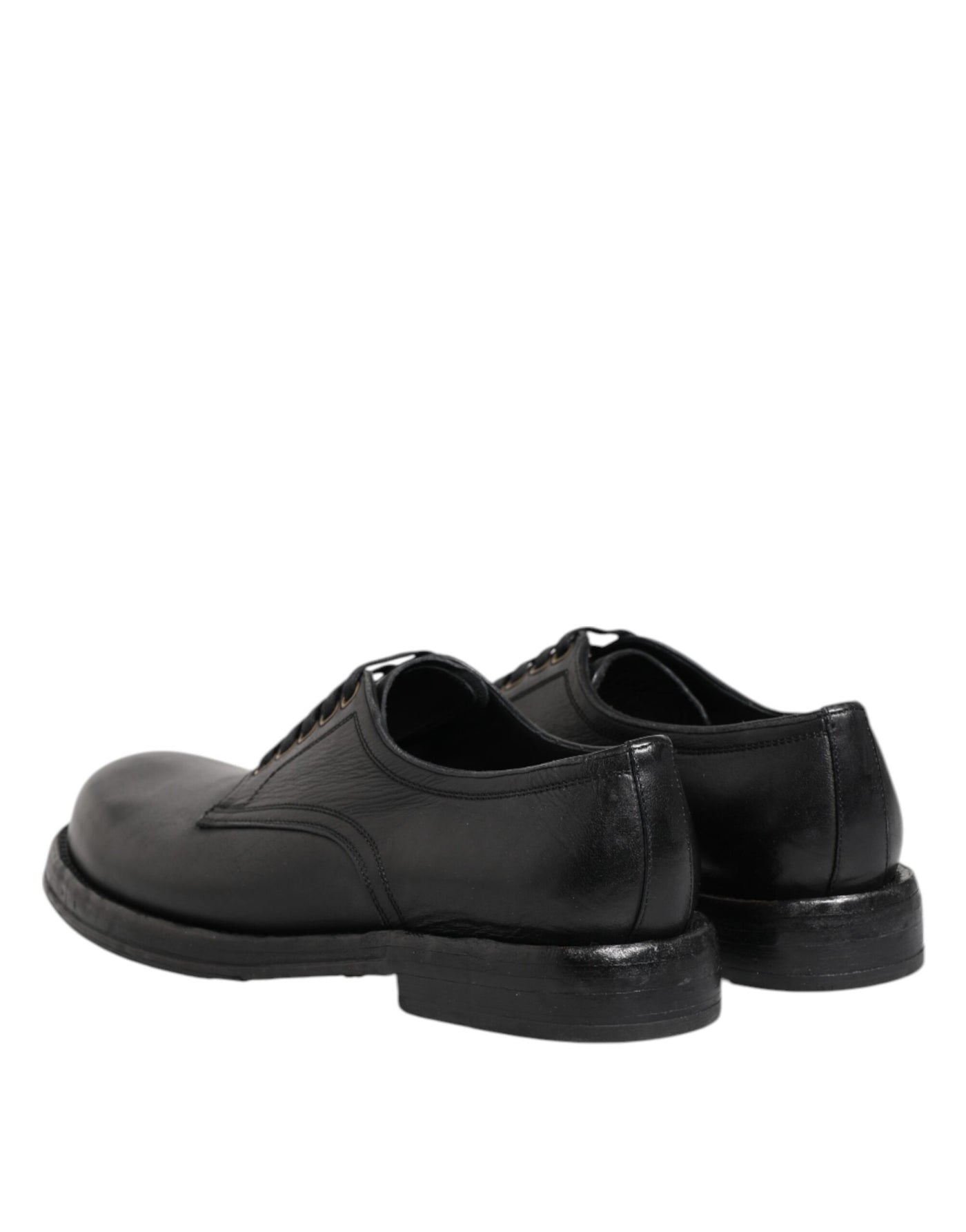 Dolce & Gabbana Schwarze Leder Schnürschuhe Derby Formelle Schuhe