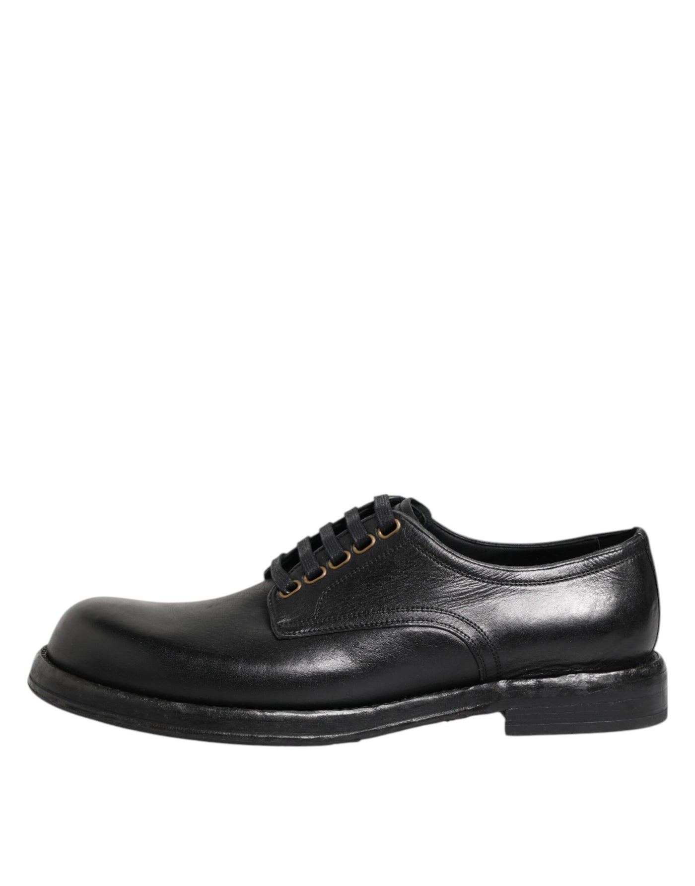 Dolce & Gabbana Schwarze Leder Schnürschuhe Derby Formelle Schuhe