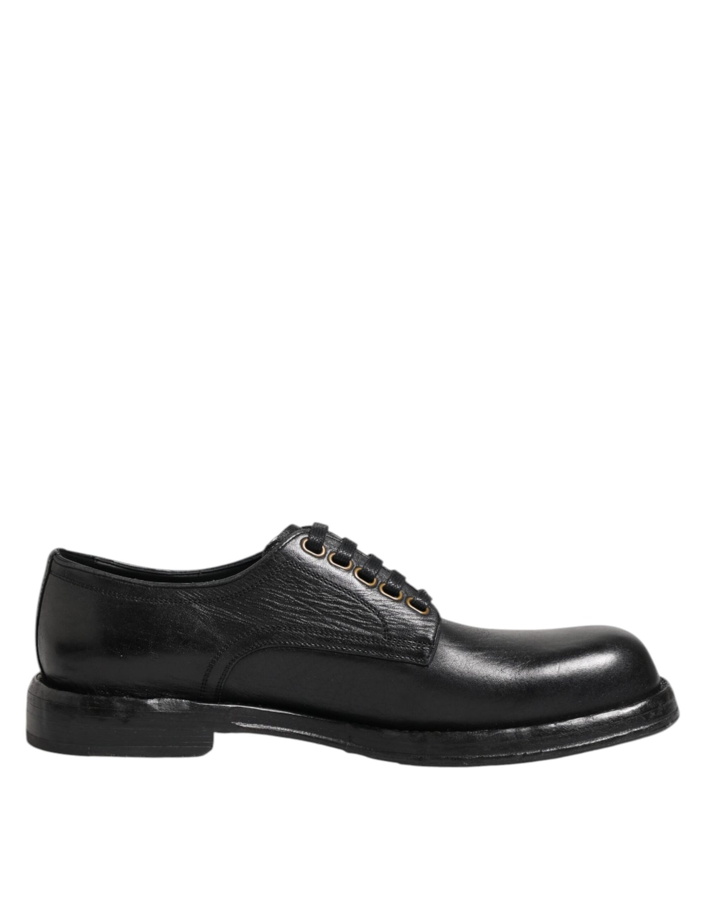 Dolce & Gabbana Schwarze Leder Schnürschuhe Derby Formelle Schuhe