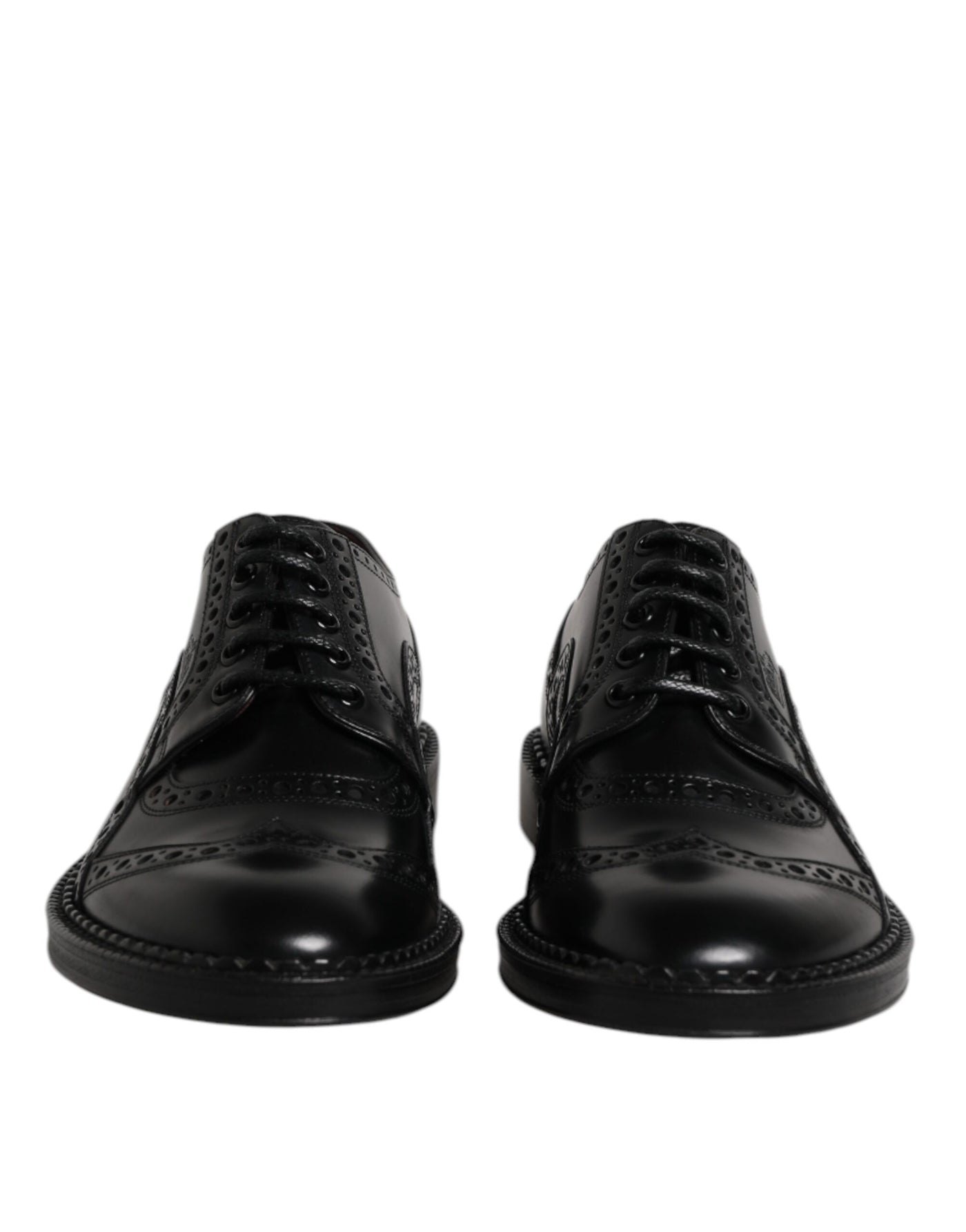Dolce & Gabbana Schwarze Leder Schnürschuhe Männer Derby Formelle Schuhe
