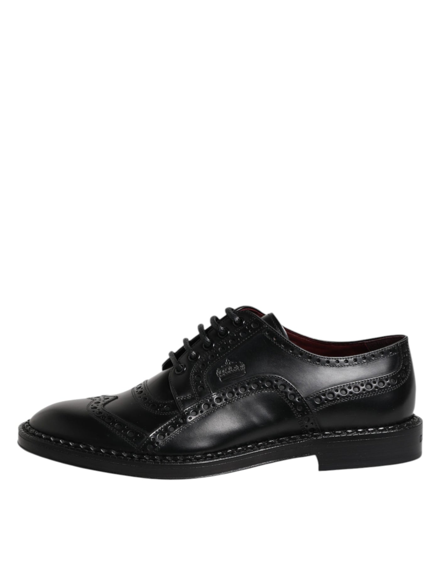 Dolce & Gabbana Schwarze Leder Schnürschuhe Männer Derby Formelle Schuhe