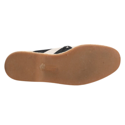 Dolce & Gabbana Schwarz Weiß Streifen Flache Espadrille Schuhe