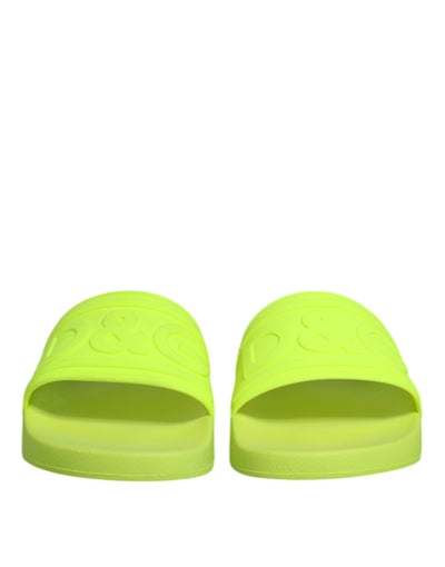 Dolce & Gabbana Gummirutschen Sandalen Strandbekleidung Schuhe grün