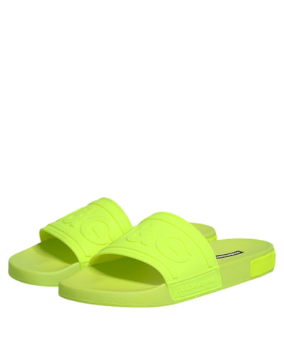 Dolce & Gabbana Gummirutschen Sandalen Strandbekleidung Schuhe grün