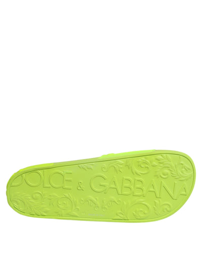 Dolce & Gabbana Gummirutschen Sandalen Strandbekleidung Schuhe grün