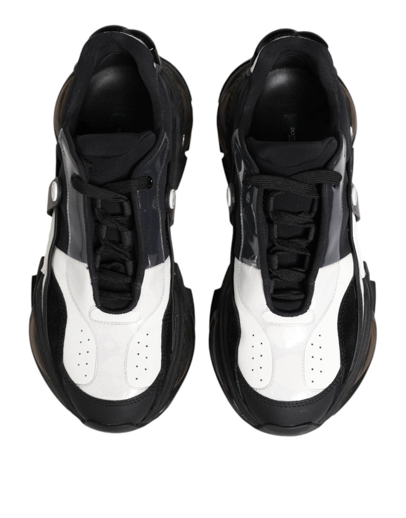 Dolce & Gabbana Weiß Schwarz Logo Airmaster Turnschuhe Schuhe