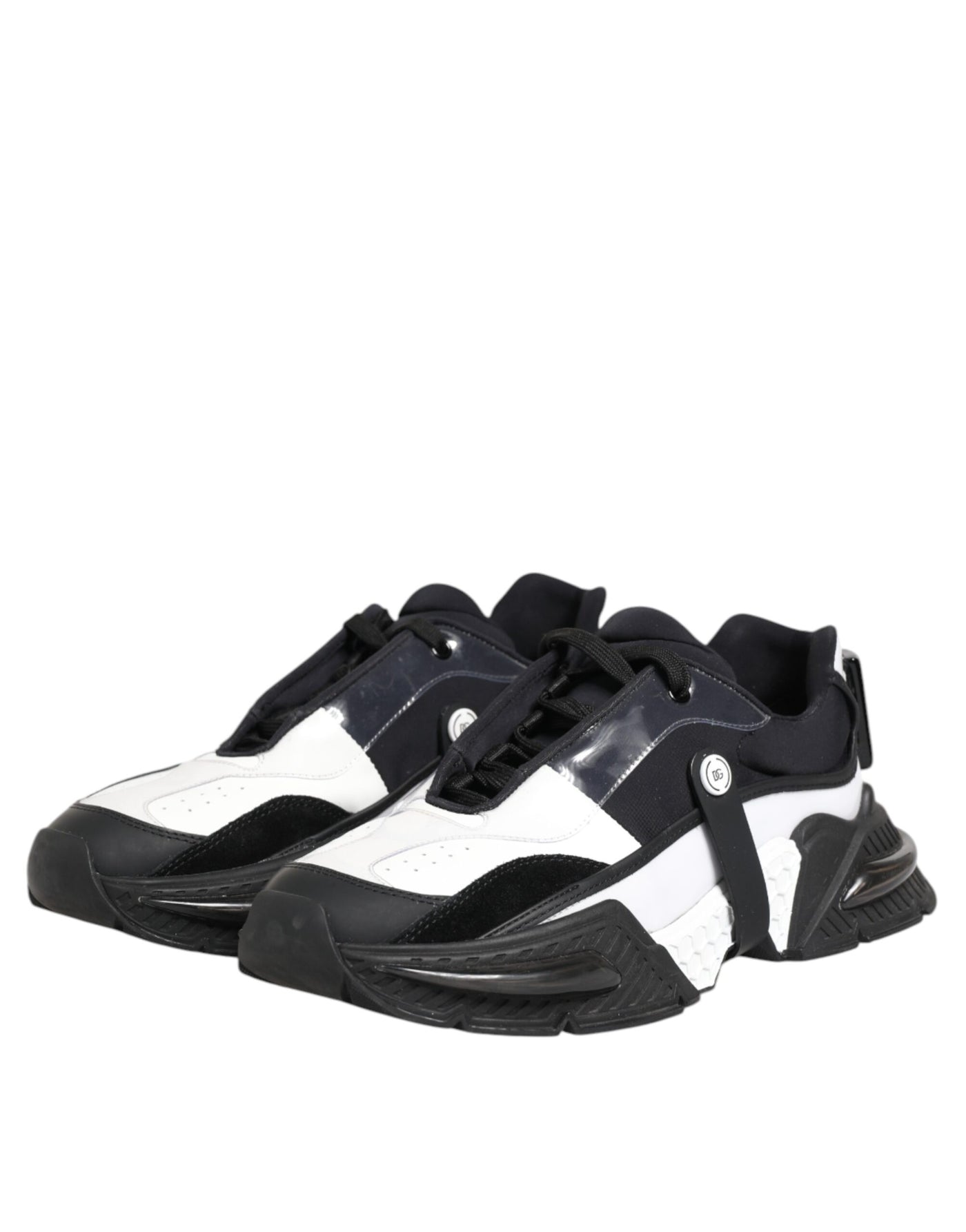 Dolce & Gabbana Weiß Schwarz Logo Airmaster Turnschuhe Schuhe