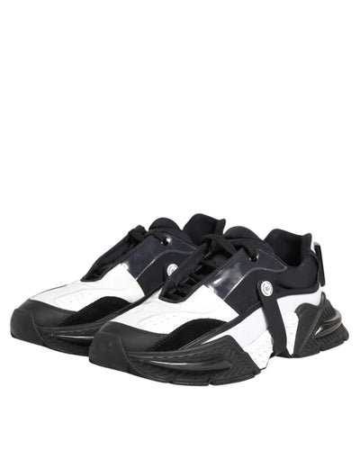 Dolce & Gabbana Weiß Schwarz Logo Airmaster Turnschuhe Schuhe