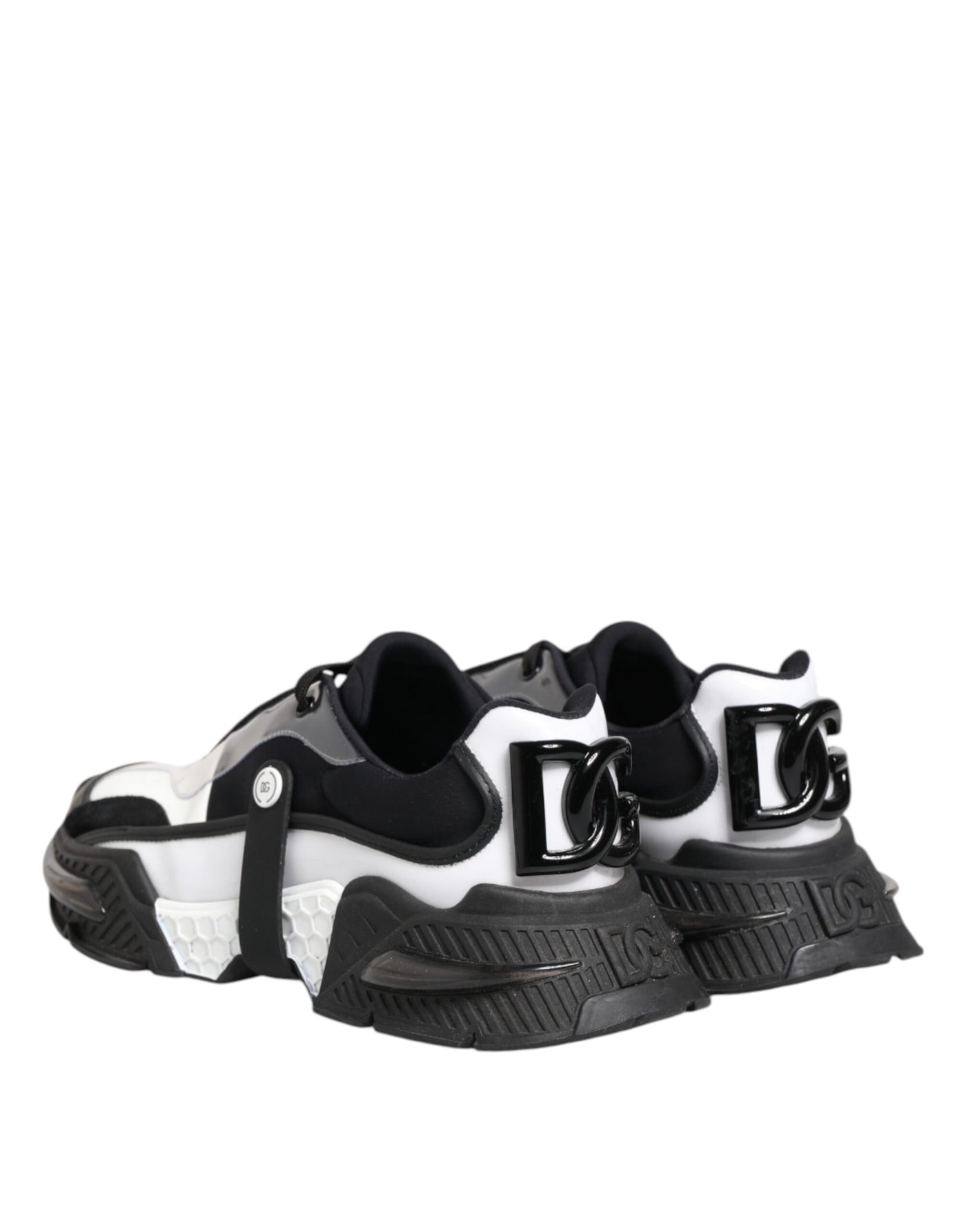 Dolce & Gabbana Weiß Schwarz Logo Airmaster Turnschuhe Schuhe