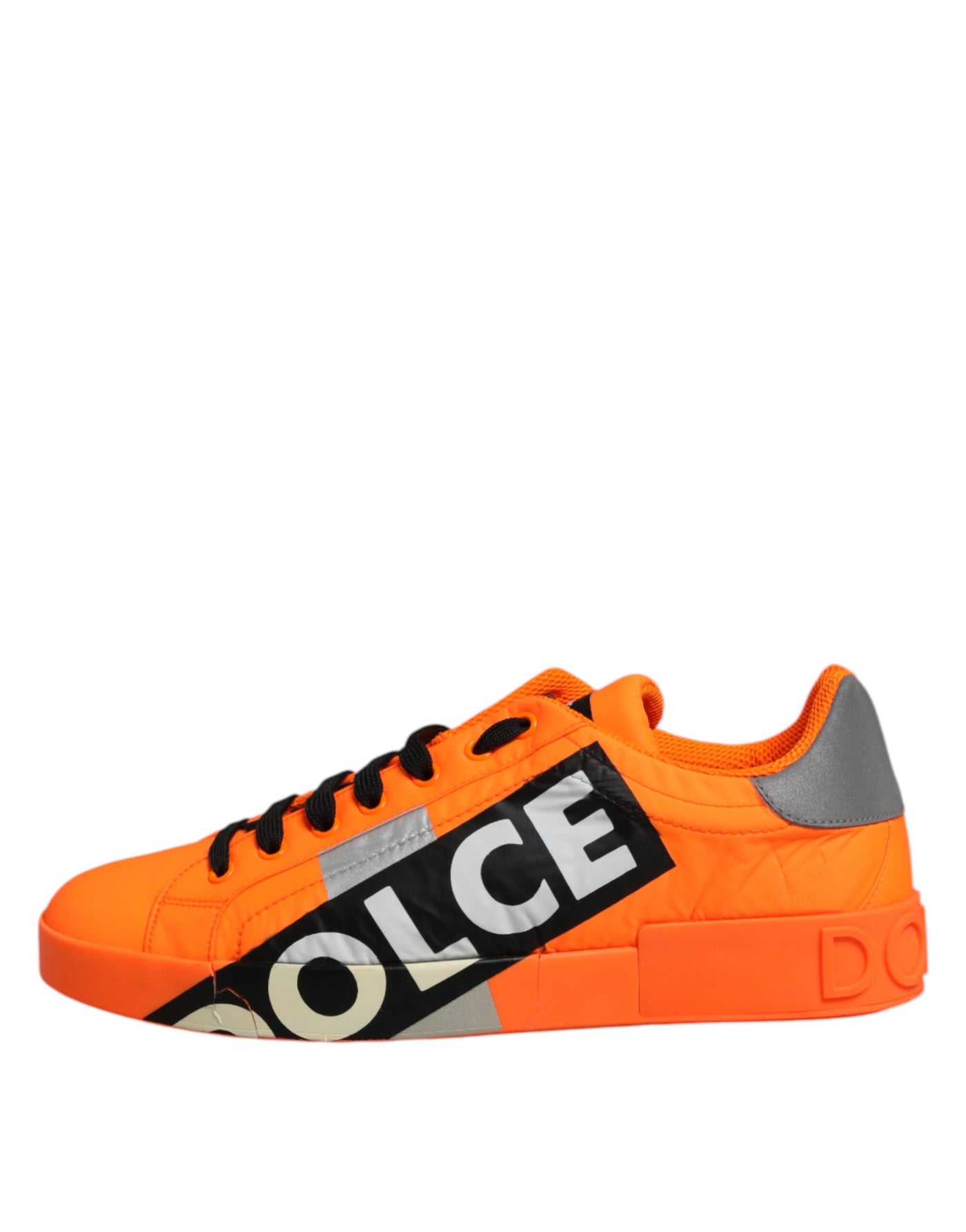 Dolce & Gabbana Orange Portofino Logo Tape Männer Turnschuhe Schuhe
