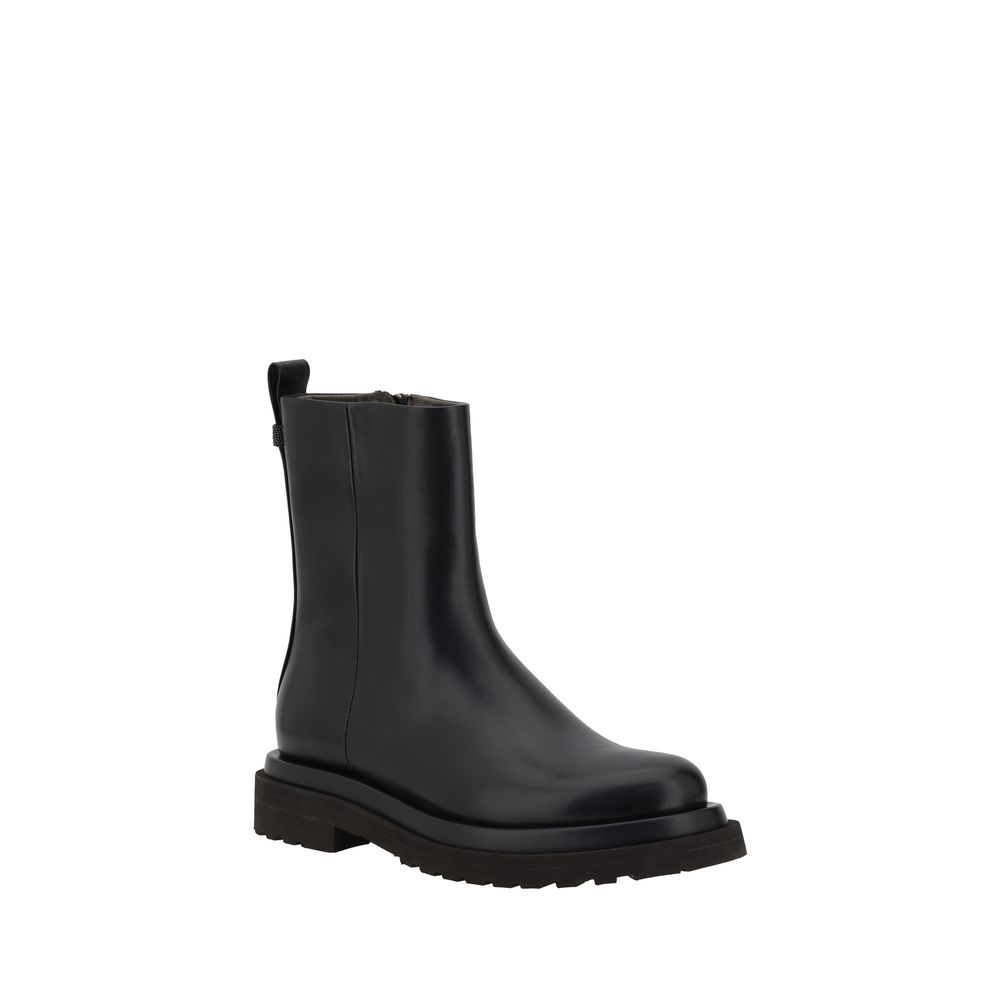 Brunello Cucinelli Lederstiefeletten