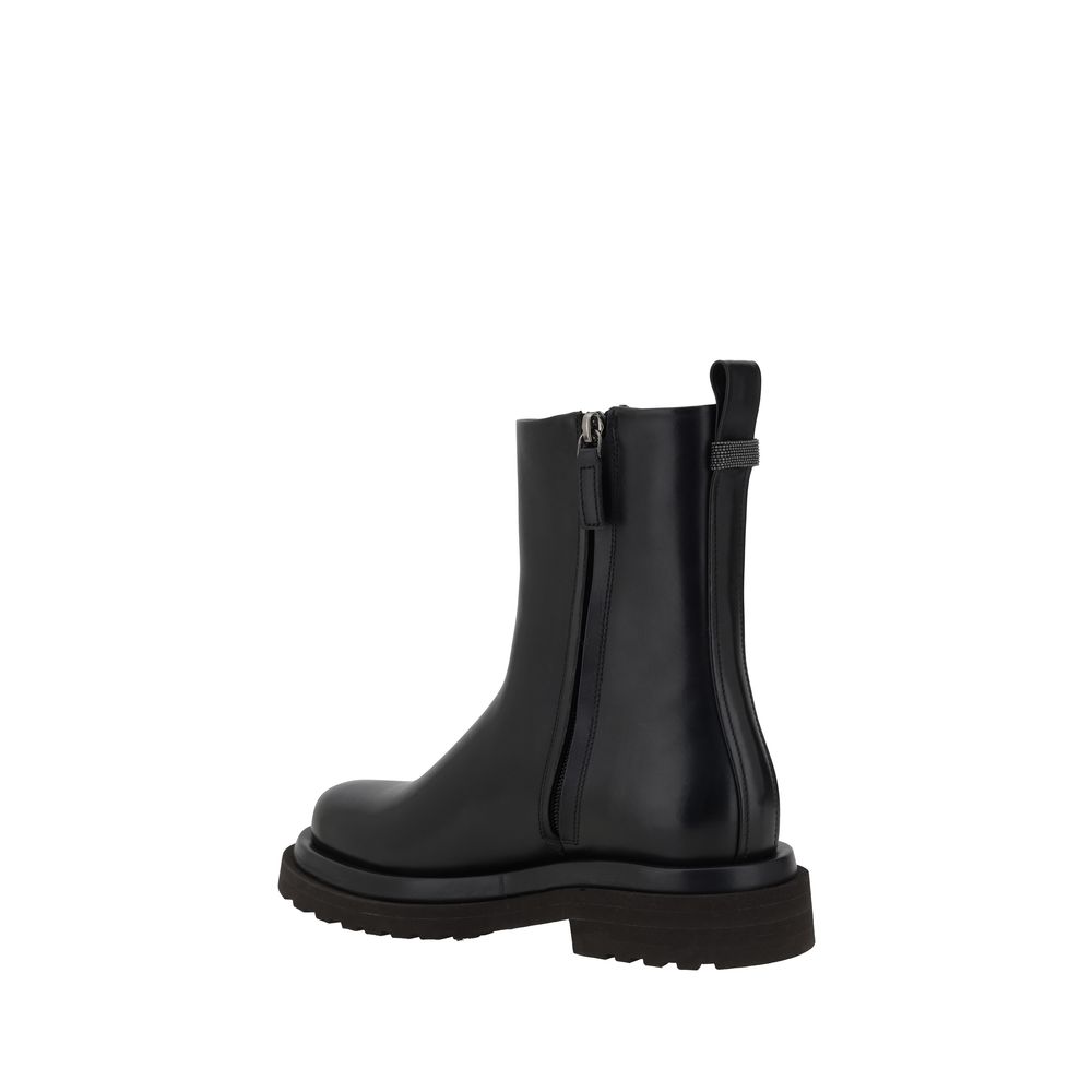 Brunello Cucinelli Lederstiefeletten