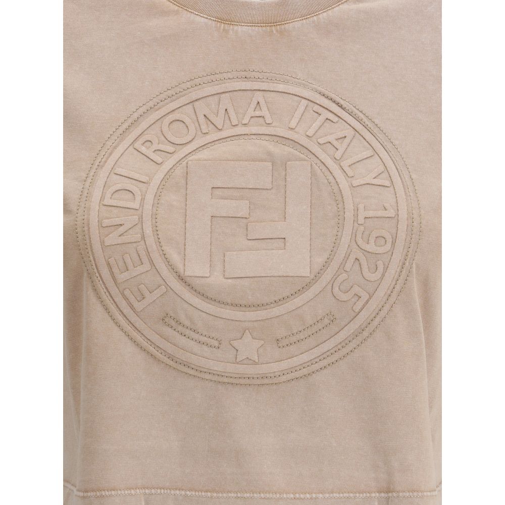 Fendi Beschnittenes T-Shirt