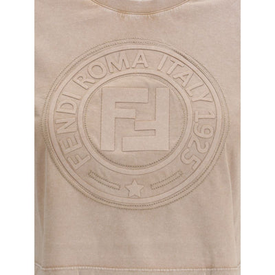 Fendi Beschnittenes T-Shirt